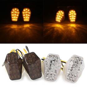 Yfoutlet 550739601462 Lens Led Turn Signal Indicators For Suzuki Gsxr600 750 Bandit 600s 1200s Smoke