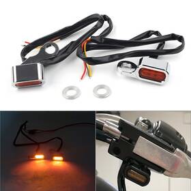Yusen233 550736214757 Motorcycle Mini Led Turn Signal Indicator Blinker Lamp Amber Light Handlebar Kit