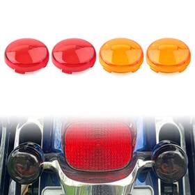 Zdl-kabusikikaisya1989usa 730000556626 Turn Signal Lens Light Cover Guard For Harley Touring Softail Dyna Red And Yellow