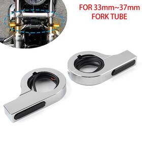 Ztg 550738605423 Motorcycle Led Fork Turn Signal Indicator Amber For Harley Touring Dyna Chrome