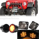Smoked Lens Front Led Turn Signal Side Marker Fender Lights For Jeep Wrangler Jk. Fixed Price $32.88.