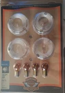 Harley-davidson Turn Signal Lens Kit Clear With Amber Bulbs. Fixed Price $25.00.