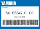 Yamaha Genuine Lens, Flasher 51L-83342-01-00. Fixed Price $11.56.