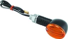 Bikemaster Mini-stalk Turn Signals Black/amber Round Pair 266015. Fixed Price $27.99.