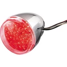 Bikers Choice Chrome/red Rear Led Bullet Turn Signal W/clear Lens - 163142. Fixed Price $99.99.