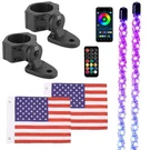 Whip Lights 2PCS 3FT Led Utv Polaris Rzr Can-am Maverick X3 App Control. Fixed Price $237.23.