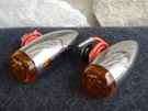 For Harley & Custom Choppers Smooth Mini Bullet Amber Turn Signal Lights. Fixed Price $23.95.