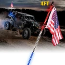 Xprite 4FT Led Spiral Whip Light W/ Usa Flag Red White Blue Atv Utv Polaris Rzr. Fixed Price $43.99.