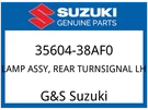 Suzuki Oem Part 35604-38AF0 Lamp Assy, Rear Turnsignal, Lh. Fixed Price $111.09.