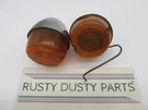 Pair Of Harley Davidson Genuine Yankee 1030 Shovelhead Turn Signal Housings. Fixed Price $49.99.