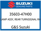 Suzuki Oem Part 35603-47H00 Lamp Assy,rear Turnsignal Rh. Fixed Price $102.55.