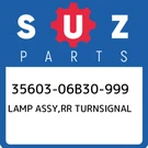 35603-06B30-999 Suzuki Lamp Assy,rr Turnsignal 3560306B30999, New Genuine Oem. Fixed Price $126.30.