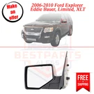 Kool Vue FD98L Manual Mirror Left Side Chrome 2006-2010 Ford Explorer Xlt. Fixed Price $51.99.