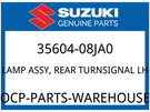 Suzuki Oem Part 35604-08JA0 Lamp Assy, Rr Turnsignal Lh. Fixed Price $97.28.