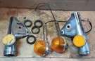 1973-1976 Honda CB750K Front Fork Ears Headlight Mount Turn Signal Reflector. Fixed Price $49.99.