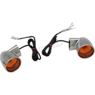 Drag Specialties Chrome Bullet-style Front Turn Signals 2020-1377. Fixed Price $143.47.
