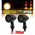 2-20X Amber&red Motorcycle Black Led Bullet Turn Signal Brake Running Light M10. Fixed Price $93.33.