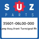 35601-06L00-000 Suzuki Lamp Assy,front Turnsignal Rh 3560106L00000, New Genuine. Fixed Price $79.85.