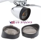 2X Smoke Light Lens Black Turn Signal Visor Covers For Harley Touring Fat Boy. Fixed Price $11.57.