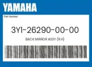 Yamaha Genuine Back Mirror Assy (r.h) 3Y1-26290-00-00. Fixed Price $49.21.