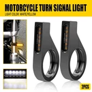 2X Front Motorcycle 39-41MM Fork Led Turn Signal Light Indicator Amber White Drl. Fixed Price $28.99.