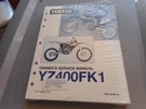 Nos Yamaha 98 YZ400FK1 Owner Service Manual Genuine LIT-11626-11-19. Fixed Price $99.99.