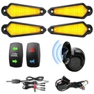 Utv Atv Sxs Turn Signal Kit With 110DB Horn, 4PCS Amber Led Blinker Sword. Fixed Price $142.25.