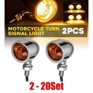 2-20 Chrome Bullet Turn Signal Indicator Amber Lamp Light 12V Blinker Motorcycle. Fixed Price $65.52.