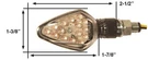 Emgo 61-75360 Amber/chrome Finish Mini Decorative Led Turn Signal Light. Fixed Price $31.94.