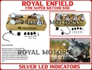 Royal Enfield "silver Led Indicators" For Super Meteor 650 - Express Shipping. Fixed Price $98.10.