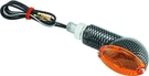 Bikemaster Turn Signals Mini Oval Carbon/amber Short-stalk Pair Black 266018. Fixed Price $32.99.