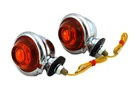 Chrome Turn Signal Set Bullet With Amber Lens For Harley Davidson By V-twin. Fixed Price $32.56.