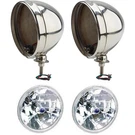 Speedway 7 Inch Tri-bar 12 Volt Halogen Headlights, Stainless. Fixed Price $280.99.