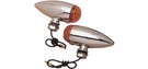 Drag Specialties Chrome 2 Pack Bullet Amber Lens Turn Signal Kit Harley Davidson. Fixed Price $47.65.