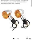 Pair Indicators Turn Signal Lights For Universal 12V Motorcycles/motorbikes Eou. Fixed Price $20.00.