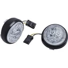 Ciro 45423 Black/clear Led Lighted Fang Front Signal Inserts With Bezel. Fixed Price $139.99.
