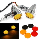 Rich Choices 2PCS Chrome 15 Led Motorcycle Stop With Net-amber Light. Fixed Price $35.67.