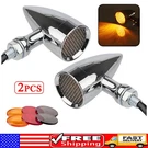 Chrome Motorcycle Turn Signal Lights Bullet Blinker Amber Indicator. Fixed Price $19.79.
