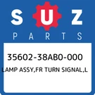 35602-38AB0-000 Suzuki Lamp Assy,fr Turn Signal,l 3560238AB0000, New Genuine Oem. Fixed Price $219.26.