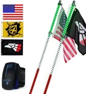 2 Pack 5FT Green White Red Spiral Static Led Whip Lights Spring Base Mexico Flag. Fixed Price $129.77.