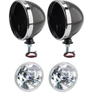 Speedway 7 Inch Tri-bar 12 Volt Halogen Headlights, Black. Fixed Price $194.99.