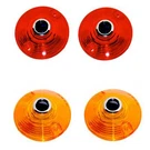 2 Red Amber Dot Turn Signal Blinker Lenses For Harley Softail Roadking Touring. Fixed Price $28.95.