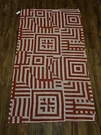Echo Retro Style Orange And White Scarf Wrap 41" X 73" Design Custom. Fixed Price $17.99.