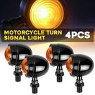 4PCS Black Housing Amber Lamp Motorcycle Turn Signal Tail Light Universal 10MM. Fixed Price $16.14.