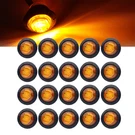 20X Pickup Round Side Marker Lights 3/4"LED Bullet Truck Trailer Amber. Fixed Price $17.99.