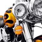 Nos Harley '14-20 Touring Bar & Shield Led Flat Front Turn Signal Kit 67800374. Fixed Price $375.00.