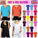 Women Ladies Batwing Sleeve Oversized Baggy Loose Fit Turn Up Neck Shirt Top. Fixed Price $13.36.