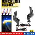 2X Amber+blue Light Motorcycle Led Turn Signal Running Blinker Lamps Smoked Lens. Fixed Price $12.34.