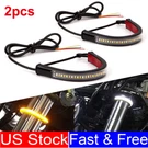 Motorcycle Amber White Led Fork Turn Signal Indicators Blinkers Light Strips. Fixed Price $11.39.