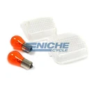 Honda Front/rear Clear Turn Signal Lenses W/ Amber Bulbs. Fixed Price $18.15.